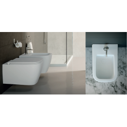 Quadra bidet wiszący biały połysk