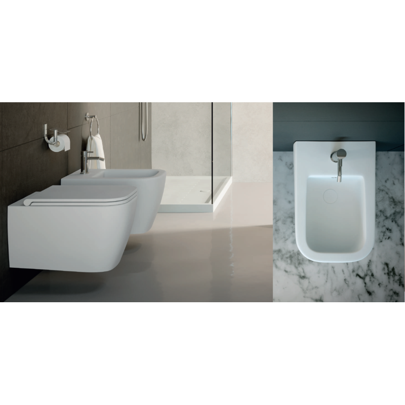 Excellent Quadra bidet wiszący biały połysk nan