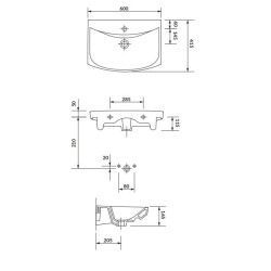 Ceramiczna Umywalka Carina 60 cm - Elegancja i Styl dla Twojej Łazienki