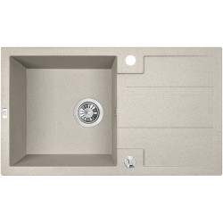 Zlewozmywak Barbados 1-komorowy beżowy z ociekaczem, trwałość i styl dla Twojej kuchni