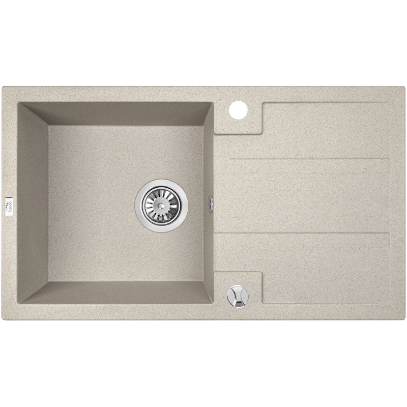 Zlewozmywak Barbados 1-komorowy beżowy z ociekaczem, trwałość i styl dla Twojej kuchni
