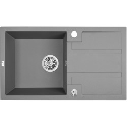 Zlewozmywak Barbados 1-komorowy z Ociekaczem Szary - Wytrzymały i Nowoczesny Design!