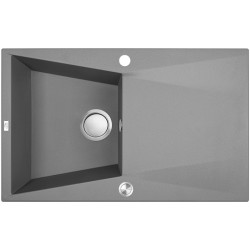 Laveo Grenada zlewozmywak granitowy szare 480x780 1-komorowy