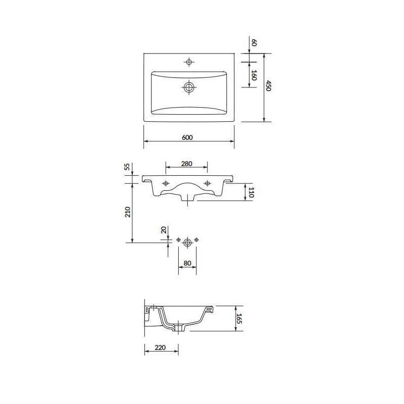 Elegancja w łazience: Umywalka Como 60 cm - Idealna do Twoich mebli!