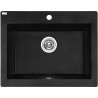 Laveo Komodo zlewozmywak granitowy czarne 490x630 1-komorowy