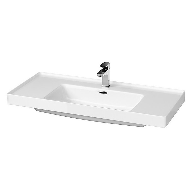 Crea 100 cm - Stylowa umywalka ceramiczna, elegancja dla Twojej łazienki