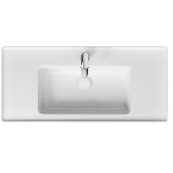 Crea 100 cm - Stylowa umywalka ceramiczna, elegancja dla Twojej łazienki