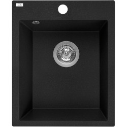 Laveo Chichi zlewozmywak granitowy czarne 480x390 1-komorowy