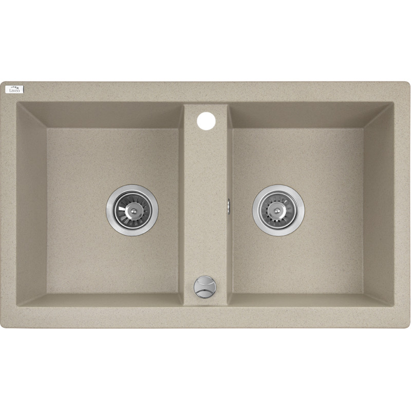 Zlewozmywak Barbados: Elegancki i Funkcjonalny 2-Komorowy Beżowy do Szafki 800 mm