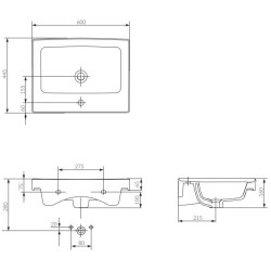 Elegancka Umywalka Meblowa Crea 60 cm - Stylowa Ceramika do Twojej Łazienki