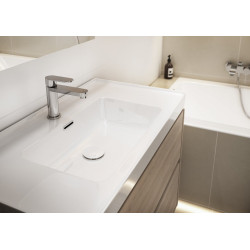 Stylowa umywalka ceramiczna Crea 80 cm do eleganckiej łazienki