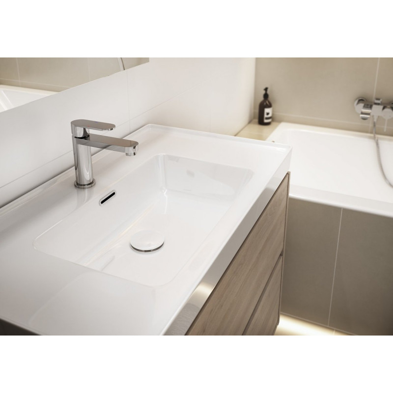 Stylowa umywalka ceramiczna Crea 80 cm do eleganckiej łazienki