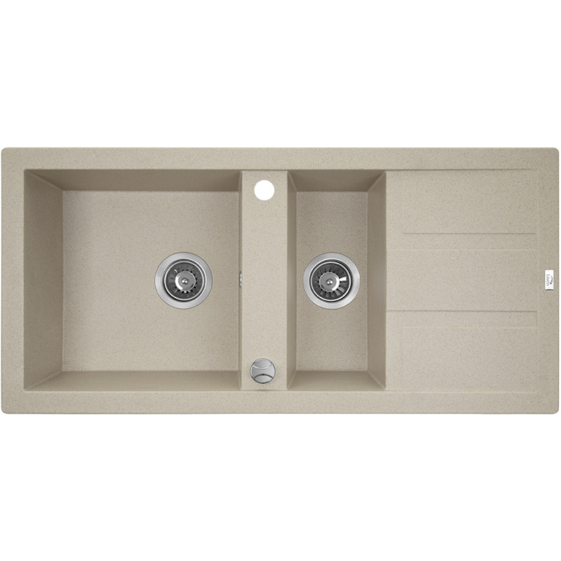 Zlewozmywak Barbados 1,5K Beż z długim ociekaczem - trwałość i styl w Twojej kuchni