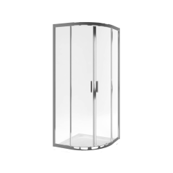 Seria 201 kabina półokrągła 80x80 cm drzwi przesuwne, powłoka Clean Control, chrom