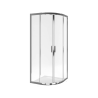 Seria 201 kabina półokrągła 80x80 cm drzwi przesuwne, powłoka Clean Control, chrom