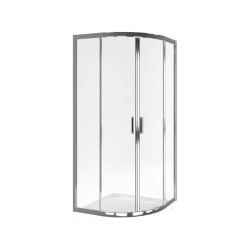 Seria 201 kabina półokrągła 90x90 cm drzwi przesuwne, powłoka Clean Control, chrom