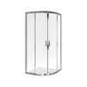Seria 201 kabina półokrągła 90x90 cm drzwi przesuwne, powłoka Clean Control, chrom