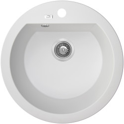 Laveo Dafne zlewozmywak granitowy białe 510x205 1-komorowy