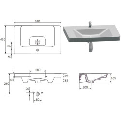 Elegancka umywalka meblowa Mille 80 cm – Nowoczesny design!