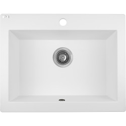 Laveo Komodo zlewozmywak granitowy białe 490x630 1-komorowy