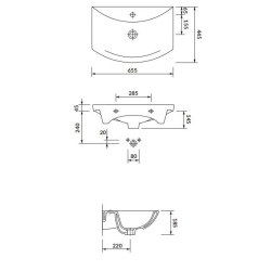 Elegancka umywalka ceramiczna Omega 65 cm – styl i funkcjonalność w Twojej łazience!