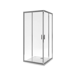 Seria 201 kabina kwadratowa 90x90 cm drzwi przesuwne, powłoka Clean Control, chrom