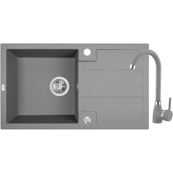 Zlewozmywak Barbados 1-kom. z ociekaczem i granitową baterią - Styl i Wytrzymałość