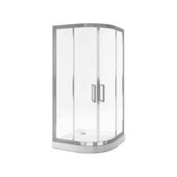 Seria 600 kabina półokrągła 90x90 cm drzwi przesuwne, Clean Control, chrom
