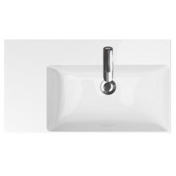 Nowoczesna Umywalka Ceramiczna Inverto 80 cm Lewa - Styl i Wygoda do Twojej Łazienki