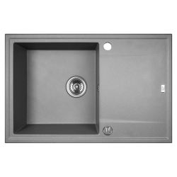 Megalo Grey - Elegancki i Funkcjonalny Zlewozmywak 1-komorowy z Ociekaczem 780x500 mm