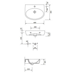 Elegancka Umywalka Parva 60 cm - Styl i Funkcjonalność dla Twojej Łazienki