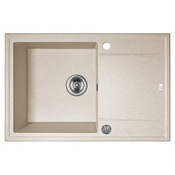 Beżowy Zlewozmywak Megalo z Ociekaczem 1-komorowy - Odporność i Styl w Twojej Kuchni!