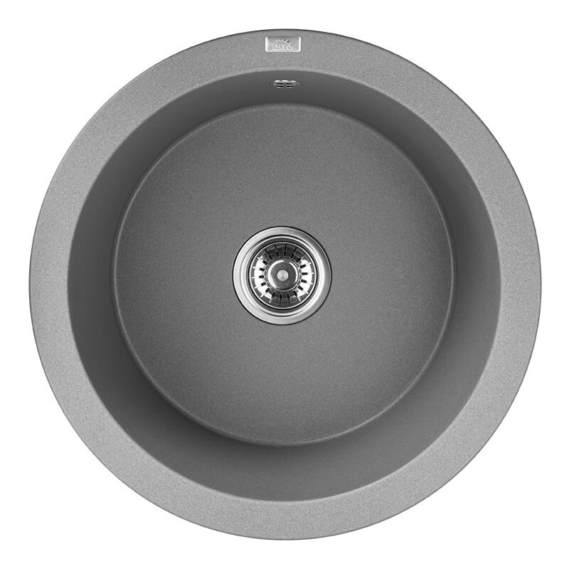 Dafne Szary Zlewozmywak Okrągły 1-komorowy - Nowoczesny Design i Wytrzymałość