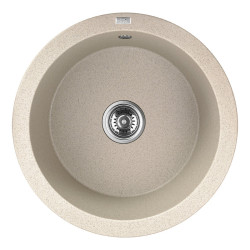 Laveo Dafne zlewozmywak granitowy beż 510x205 1-komorowy