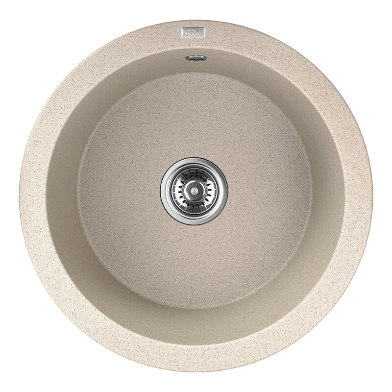 Dafne Beżowy Zlewozmywak Okrągły 51cm - Solidność i Styl do Kuchni