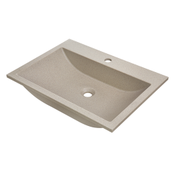 Stylowa umywalka granitowa Albano 60x44 - Odporna i elegancka, w kolorze beżu