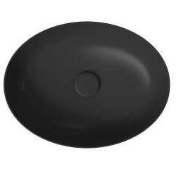 Elegancka Umywalka Nablatowa Larga Elipsa 50x38cm Antracyt Mat - Styl i Nowoczesność