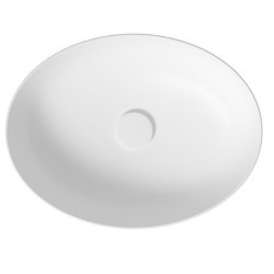 Nowoczesna umywalka nablatowa Larga Elipsa 50x38 - elegancja w białym macie!