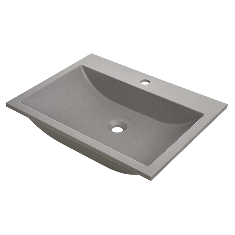 Szara Umywalka Albano Premium - Granitowy Design i Odporność na Temperaturę 190°C