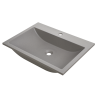 Szara Umywalka Albano Premium - Granitowy Design i Odporność na Temperaturę 190°C