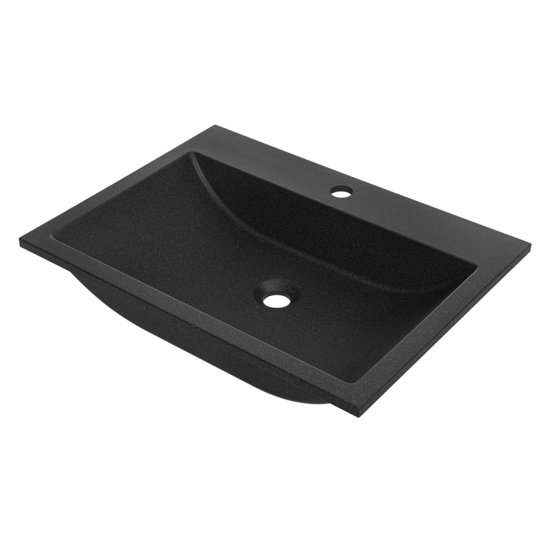 Albano Granit Pro - Stylowa Umywalka Czarne Prostokątne, Odporna na Zarysowania i Wysoką Temperaturę