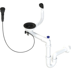 Syfon Oszczędzający Miejsce PVC z Czarnym Wykończeniem - Elegancja i Funkcjonalność