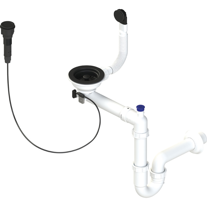 Syfon Oszczędzający Miejsce PVC z Czarnym Wykończeniem - Elegancja i Funkcjonalność