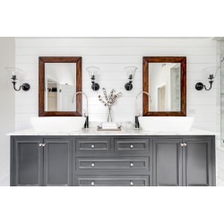 Elegancka Wysoka Bateria Umywalkowa GABRO w Kolorze Czarnym i Chromowanym