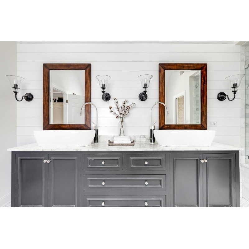 Elegancka Wysoka Bateria Umywalkowa GABRO w Kolorze Czarnym i Chromowanym