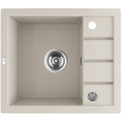 Laveo Trzynastka zlewozmywak granitowy beż 495x570 1-komorowy