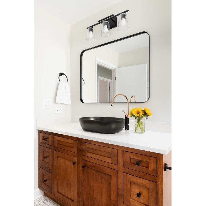 Gabro Premium: Nowoczesna Bateria Łazienkowa Wysoka w Czarno-Miedzianym Wykończeniu