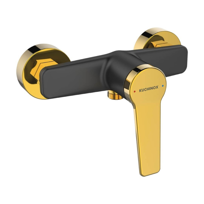 Złota Czarność: Nowoczesna Bateria Ścienna Alanis - Jednouchwytowa Elegancja!