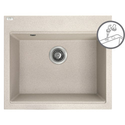 Zlewozmywak Tau 1-komorowy 570x500 mm - Elegancja i Wytrzymałość dla Twojej Kuchni