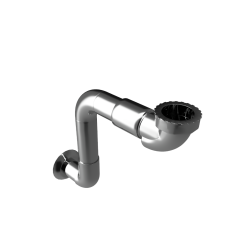 Excellent Syfon umywalkowo-bidetowy niski z rurą sztywną  chrom